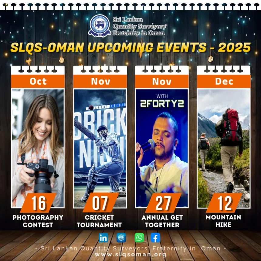 SLQS Oman Upcoming Events 2025