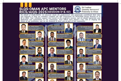 SLQS Oman APC Mentors 2025 RICS AIQS Sessions 01 and 02 mentorship program