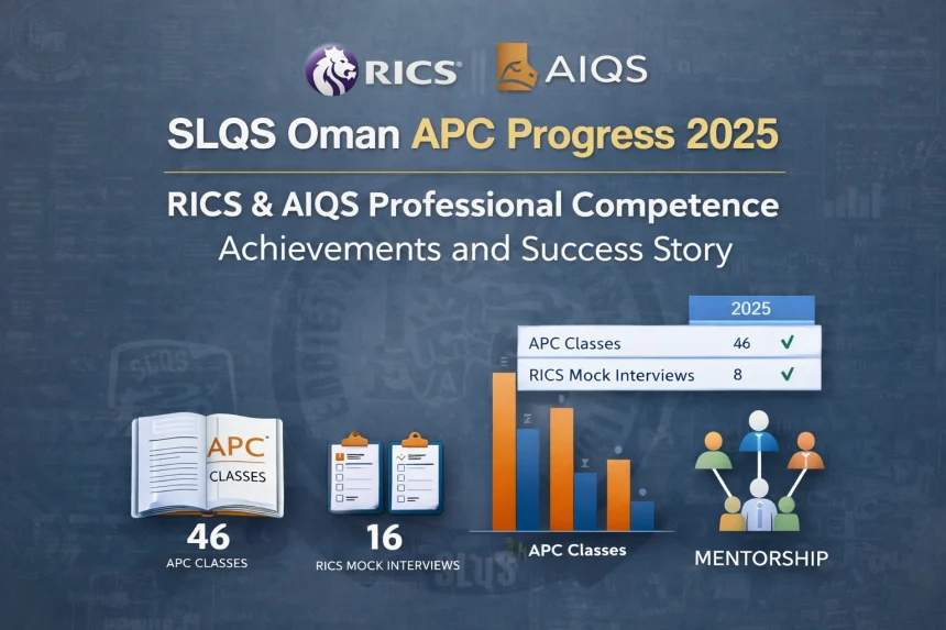 SLQS Oman APC Progress 2025 RICS AIQS achievements and professional competence development