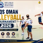 SLQS Oman members participating in the Volleyball Tournament 2026 indoor sports event in Oman